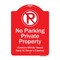 Signmission Private Property Violators Towed Away Owner Expense W/ No Parking Alum, 18" L, 24" H, RW-1824-9913 A-DES-RW-1824-9913 - alternate 1